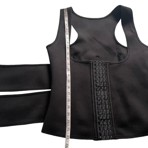 Waist Trainer Vest Corset Trimming Black Workout Tummy Control Cincher Medium - Picture 9 of 14